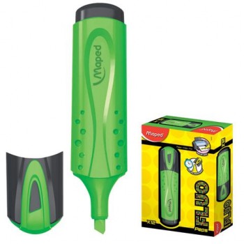 Текстовыделитель MAPED 3 шт. (Франция) "Fluo Pep's Classic", ЗЕЛЕНЫЙ, линия 1-5 мм, 742533