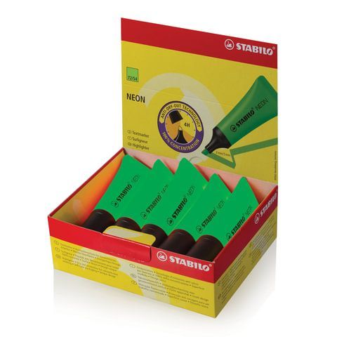 Текстовыделитель STABILO &quot;Neon&quot;, ЗЕЛЕНЫЙ, линия 2-5 мм, 72/33