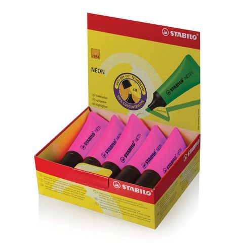 Текстовыделитель STABILO 2 шт. &quot;Neon&quot;, РОЗОВЫЙ, линия 2-5 мм, 72/56