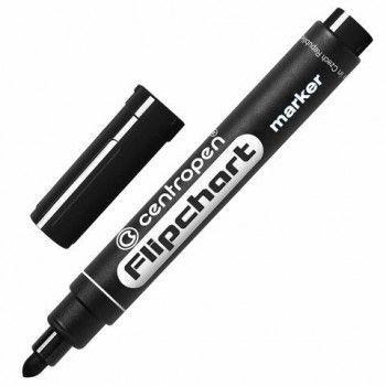 Маркер для бумажного флипчарта ЧЕРНЫЙ CENTROPEN 3 шт., НЕПРОПИТЫВАЮЩИЙ, 2,5 мм, 8550, 5 8550 0112