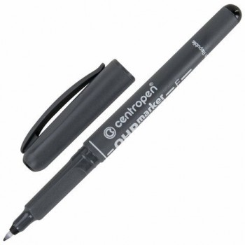 Маркер перманентный для любой гладкой поверхности ЧЕРНЫЙ CENTROPEN 4 шт. "OHP", 0,6 мм, 2636, 6 2636 0112