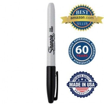 Маркер перманентный SHARPIE 4 шт. (США) ЧЕРНЫЙ, "Fine", круглый наконечник, 1 мм, S0810930