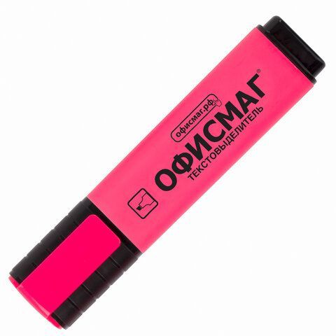 Текстовыделитель ОФИСМАГ 2 шт., РОЗОВЫЙ, линия 1-5 мм, 151205