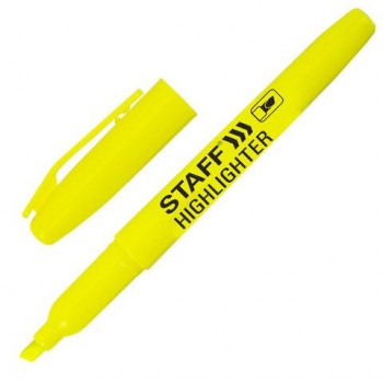 Текстовыделитель STAFF 12 шт. "Manager" HL-238, ЖЕЛТЫЙ, линия 1-3 мм, 151238