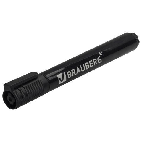 Маркер для бумажного флипчарта BRAUBERG 3 шт., НЕПРОПИТЫВАЮЩИЙ, ЧЕРНЫЙ, 2,5 мм, 151253