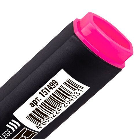 Текстовыделитель STAFF 12 шт. College &quot;STICK HL-497&quot;, РОЗОВЫЙ, 1-4 мм, 151499