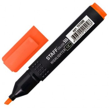 Текстовыделитель STAFF 12 шт. College "STICK HL-497", ОРАНЖЕВЫЙ, 1-4 мм, 151500