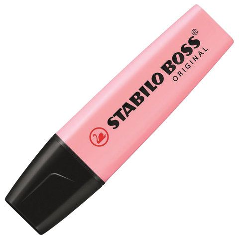Текстовыделитель STABILO &quot;Boss Pastel&quot;, РОЗОВЫЙ, линия 2-5 мм, 70/129