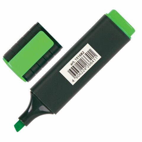 Текстовыделитель BRAUBERG 3 шт. &quot;ORIGINAL&quot;, ЗЕЛЕНЫЙ, линия 1-5 мм, 151682