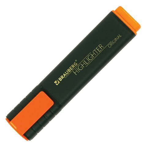 Текстовыделитель BRAUBERG 3 шт. &quot;ORIGINAL&quot;, ОРАНЖЕВЫЙ, линия 1-5 мм, 151686