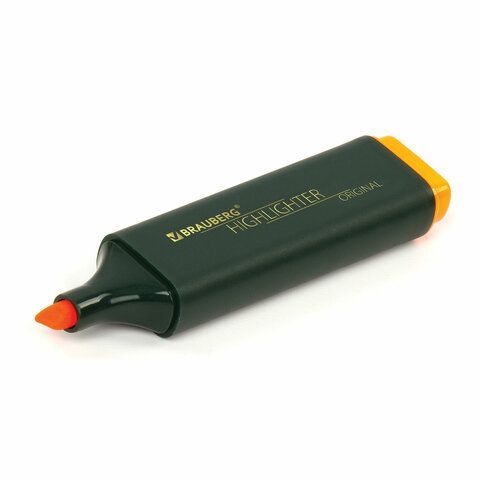 Текстовыделитель BRAUBERG 3 шт. &quot;ORIGINAL&quot;, ОРАНЖЕВЫЙ, линия 1-5 мм, 151686