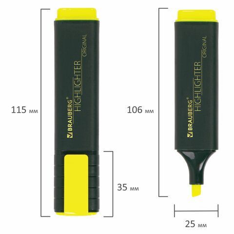 Набор текстовыделителей 6 ЦВЕТОВ, BRAUBERG &quot;ORIGINAL&quot;, линия письма 1-5 мм, 151690