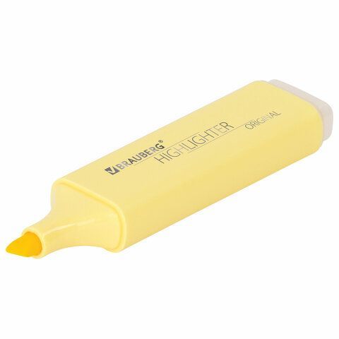 Текстовыделитель BRAUBERG 3 шт. &quot;ORIGINAL PASTEL&quot;, ВАНИЛЬ, линия 1-5 мм, 151691