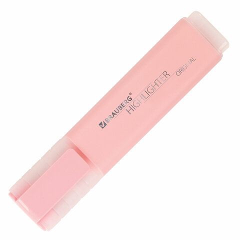 Текстовыделитель BRAUBERG 3 шт. &quot;ORIGINAL PASTEL&quot;, ПАСТЕЛЬНЫЙ РОЗОВЫЙ, линия 1-5 мм, 151693