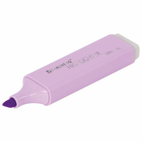 Текстовыделитель BRAUBERG 3 шт. &quot;ORIGINAL PASTEL&quot;, ЛАВАНДОВЫЙ, линия 1-5 мм, 151695