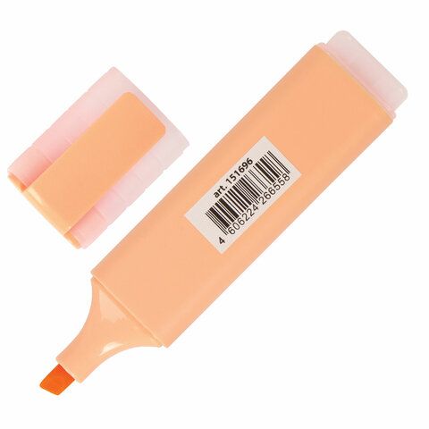Текстовыделитель BRAUBERG 3 шт. &quot;ORIGINAL PASTEL&quot;, ПЕРСИКОВЫЙ, линия 1-5 мм, 151696