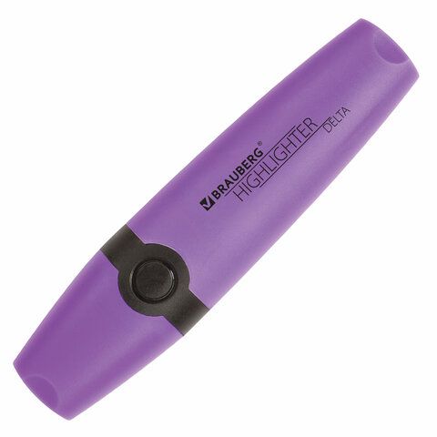 Текстовыделитель BRAUBERG 3 шт. &quot;DELTA&quot;, ФИОЛЕТОВЫЙ, линия 1-5 мм, 151723