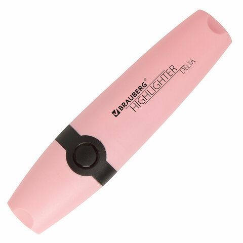 Текстовыделитель BRAUBERG 3 шт. &quot;DELTA PASTEL&quot;, ПАСТЕЛЬНЫЙ РОЗОВЫЙ, линия 1-5 мм, 151731