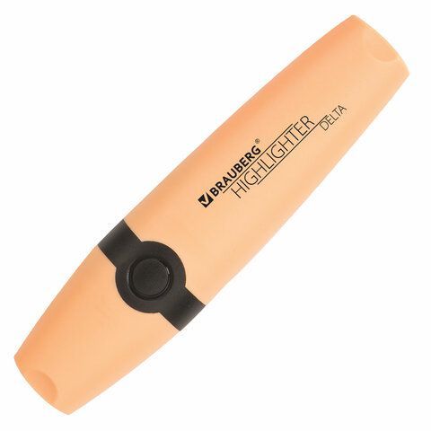 Текстовыделитель BRAUBERG 3 шт. &quot;DELTA PASTEL&quot;, ПЕРСИКОВЫЙ, линия 1-5 мм, 151734