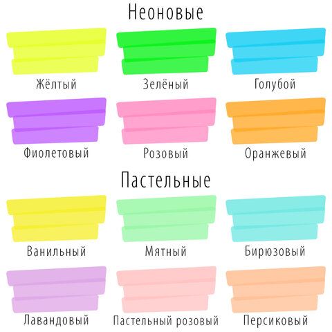 Набор текстовыделителей 12 ЦВЕТОВ на подставке, BRAUBERG &quot;DELTA&quot;, линия 1-5 мм, 151737