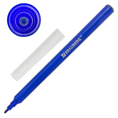 Фломастеры BRAUBERG 6 шт. &quot;PREMIUM&quot;, 6 цветов, КЛАССИЧЕСКИЕ, вентилируемый колпачок, ПВХ-упаковка с европодвесом, 151933