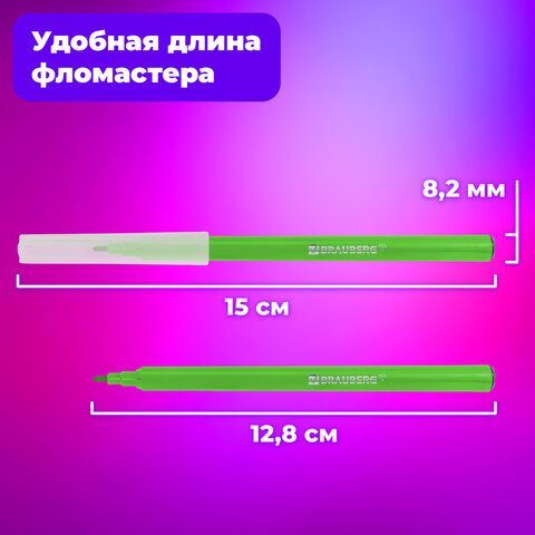 Фломастеры BRAUBERG &quot;PREMIUM&quot;, 12 цветов, КЛАССИЧЕСКИЕ, вентилируемый колпачок, ПВХ-упаковка с европодвесом, 151934