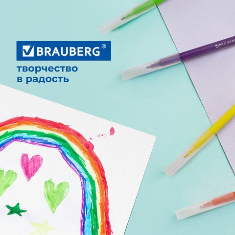 Фломастеры BRAUBERG &quot;PREMIUM&quot;, 12 цветов, КЛАССИЧЕСКИЕ, вентилируемый колпачок, ПВХ-упаковка с европодвесом, 151934