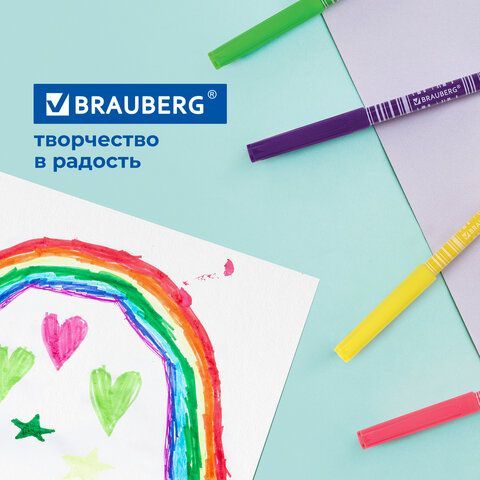 Фломастеры BRAUBERG &quot;PREMIUM&quot;, 18 цветов, КОРПУС С ПЕЧАТЬЮ, вентилируемый колпачок, ПВХ-упаковка с европодвесом, 151943