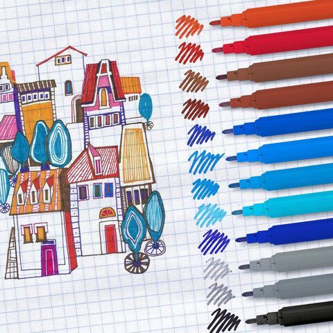 Фломастеры в тубе классические 36 цветов, вентилируемый колпачок, BRAUBERG &quot;PREMIUM&quot;, 152200