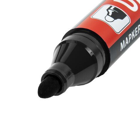 Маркер перманентный ULTRA MARKER, ЧЕРНЫЙ, 3,5 мм, с клипом, BRAUBERG 12 шт., 152204