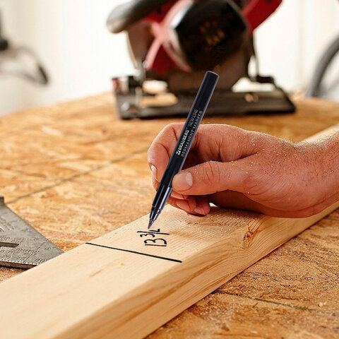 Маркер перманентный BRAUBERG 6 шт. NEW LINE, ЧЕРНЫЙ, круглый наконечник 2 мм, 152209