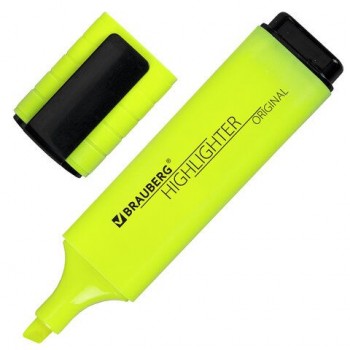 Текстовыделитель BRAUBERG 3 шт. "ORIGINAL NEON", ЖЕЛТЫЙ, линия письма 1-5 мм, 152211