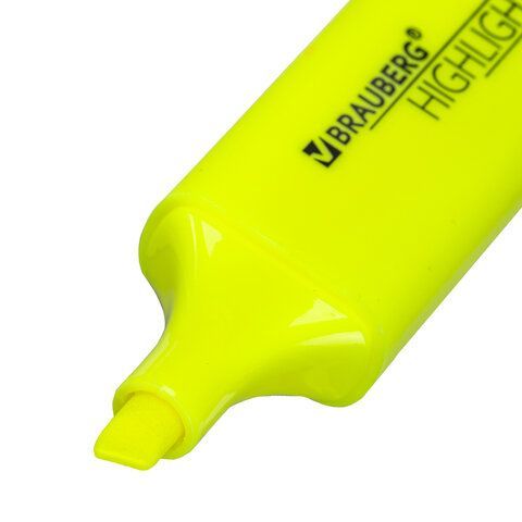 Текстовыделитель BRAUBERG 3 шт. &quot;ORIGINAL NEON&quot;, ЖЕЛТЫЙ, линия письма 1-5 мм, 152211