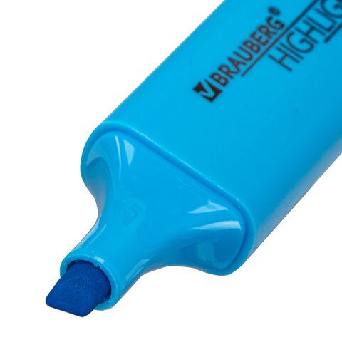 Текстовыделитель BRAUBERG 3 шт. &quot;ORIGINAL NEON&quot;, ГОЛУБОЙ, линия письма 1-5 мм, 152214