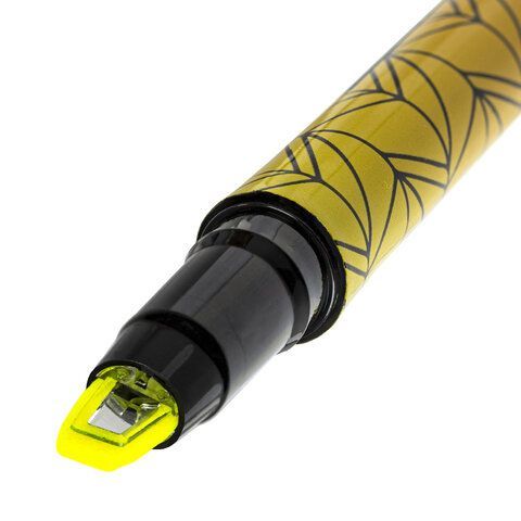 Текстовыделитель с прозрачным наконечником BRAUBERG 3 шт. &quot;Clear&quot;, ЖЕЛТЫЙ, линия 1-5 мм, 152424