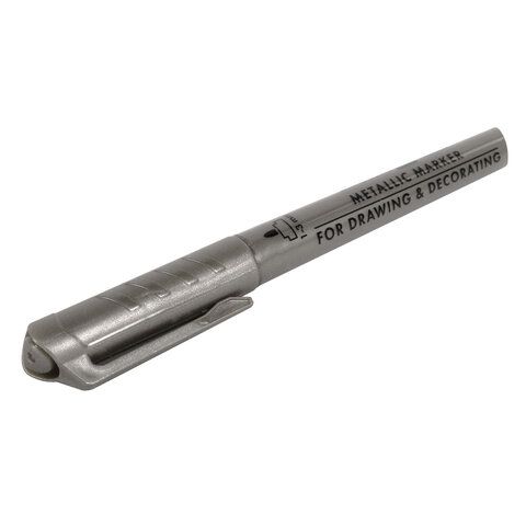 Маркер для декорирования и рисования СЕРЕБРИСТЫЙ BRAUBERG ART 2 шт. METALLIC, линия письма 1-3 мм, 152439