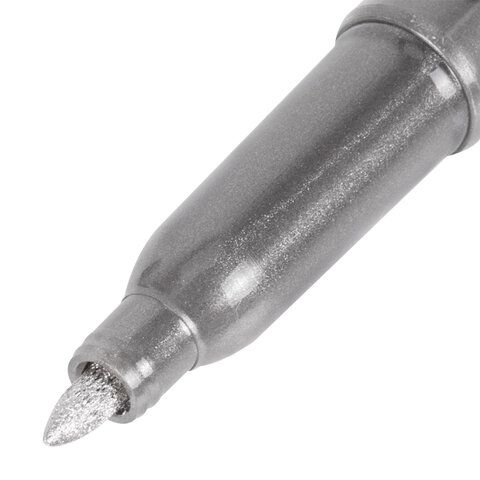 Маркер для декорирования и рисования СЕРЕБРИСТЫЙ BRAUBERG ART 2 шт. METALLIC, линия письма 1-3 мм, 152439