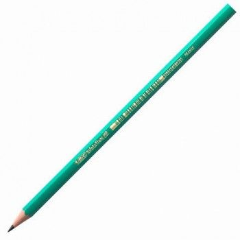 Карандаш чернографитный BIC 12 шт., 1 шт., "Evolution", HB, без резинки, пластиковый, корпус зеленый, заточенный, 8803112