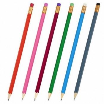 Карандаш чернографитный KOH-I-NOOR 12 шт., 1 шт., "Astra", НВ, с ластиком, корпус ассорти, заточенный, 1380, 1380002017KSRU