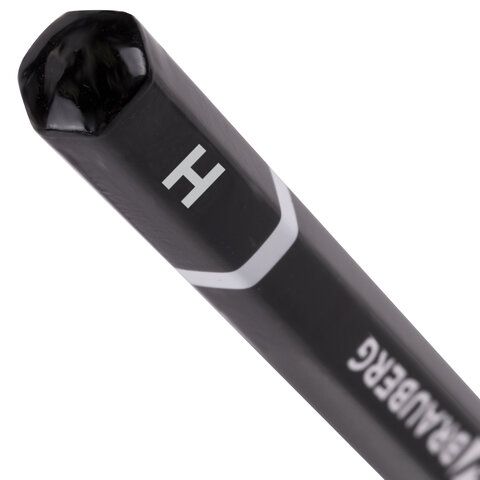 Карандаш чернографитный BRAUBERG 100 шт., 1 шт., &quot;Touch line&quot;, Н, корпус черный, заточенный, 180625