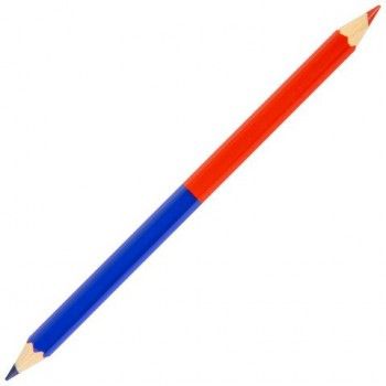 Карандаш двухцветный утолщённый KOH-I-NOOR 8 шт., 1 шт., красно-синий, грифель 3,8 мм, картонная упаковка, 34230EG006KS