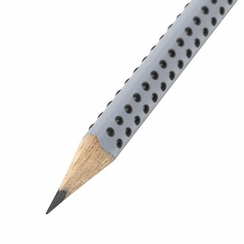 Карандаш чернографитный FABER-CASTELL, 1 шт., &quot;Grip 2001&quot;, HB, трехгранный, с ластиком, 117200