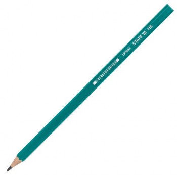 Карандаш чернографитный STAFF 12 шт. "EVERYDAY" BLP-963, 1 шт., НВ, пластиковый, зеленый корпус, 180962