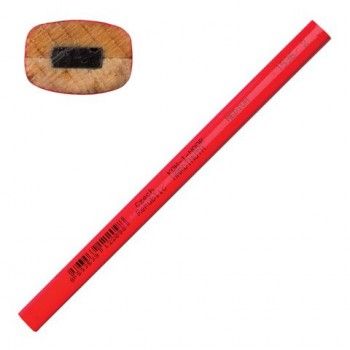 Карандаш столярный KOH-I-NOOR 3 шт., 1 шт., НВ, грифель 5х2 мм, корпус красный, 153600200177