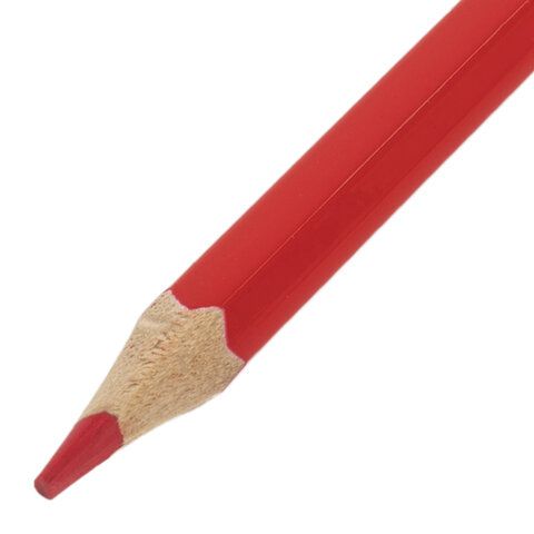 Карандаш двухцветный красно-синий, BRAUBERG 6 шт., заточенный, грифель 2,9 мм, 181253
