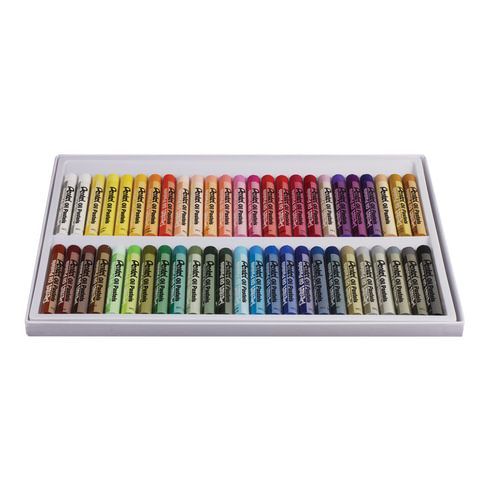 Пастель масляная художественная PENTEL &quot;Oil Pastels&quot;, 50 цветов, круглое сечение, картонная упаковка, PHN4-50