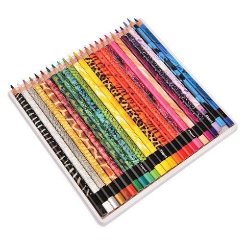Карандаши цветные MAPED (Франция) &quot;Color'Peps Animals'&quot;, 24 цвета, трехгранные, заточенные, европодвес, 832224