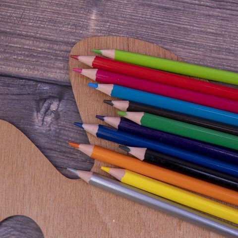 Карандаши цветные BRAUBERG 3 шт. PREMIUM, 12 цветов, пластиковые, трехгранные, грифель 3 мм, 181661
