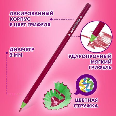 Карандаши цветные ЮНЛАНДИЯ &quot;КАРНАВАЛ&quot;, 24 цвета, пластиковые, заточенные, трехгранный корпус, 181686