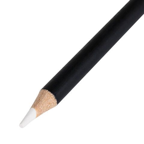 Карандаш художественный белый BRAUBERG ART 12 шт. CLASSIC, 1 шт., МЯГКИЙ грифель 3,3 мм, 181695